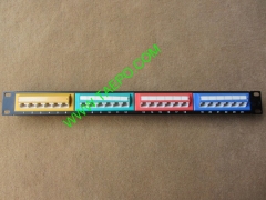 24-портовый UTP CAT6 патч-панель с цветным ярлыком
