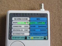 4-в-1 патч кабельный тестер для RJ11 / RJ45 / BNC / USB