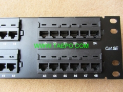 48-портовый панель CAT5E RJ45 патч