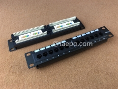 10-дюймовая 1U CAT5E RJ45 UTP 12-портовая сетевая патч-панель