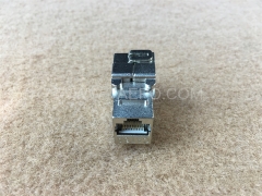 180-градусный экранированный модульный разъем Keystone CAT6A 8P8C RJ45 STP