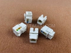 UTP 8P8C Сеть под углом 90 градусов CAT5E RJ45 Разъем Keystone