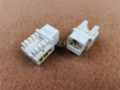 UTP 8P8C Сеть под углом 90 градусов CAT5E RJ45 Разъем Keystone