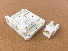 Коробка для поверхностного монтажа CAT5E RJ45 8P8C UTP с 2 портом, совместимая с разъемом Keystone Jack.