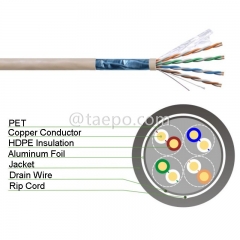 4 пары UTP CAT5E голый медный AWG 24 одножильный провод кабель LAN 305m / рулон