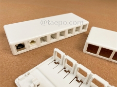Коробка для поверхности на 8 портов, CAT5E, RJ45, 8P8C, UTP, 190x74x28 мм, стиль AP, без разъема Keystone