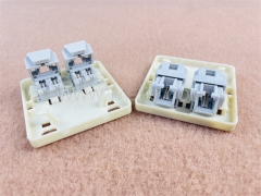 2-портовая телефонная розетка RJ11 Cat3 2P2C сухая