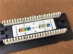 1U 10 дюймов RJ45 UTP настенная сетевая коммутационная панель cat6 12 портов с кронштейном