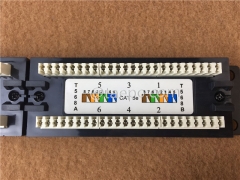 1U 10-дюймовая стойка RJ45 UTP категории 6 12-портовая сетевая коммутационная панель