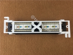 1U 10 дюймов RJ45 UTP настенная сетевая коммутационная панель cat6 12 портов с кронштейном