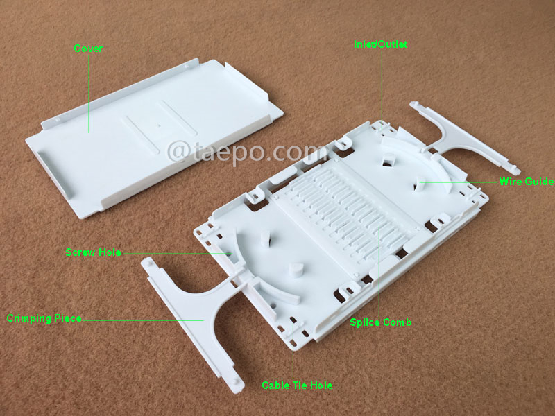 Иллюстративные изображения кассеты для сварки волокон, 24 волокна, пластик, со защёлкивающейся крышкой