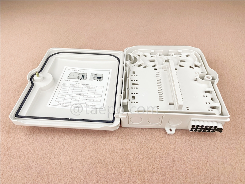 Коробка распределителя волокон (FDB), наружная, SC, 12 волокон, пластиковый корпус, 230x195x60мм, без адаптеров, без пигтейлов