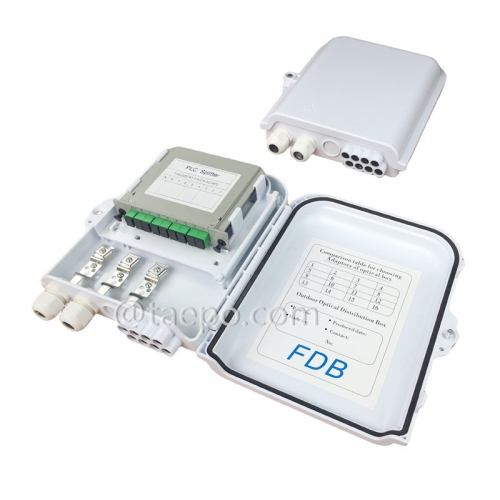 Коробка для разделителя волокон (FSB), наружная, SC, 8 волокон, пластиковый корпус