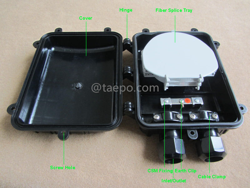 Иллюстрационные изображения крышки для оптического соединения (FOSC), горизонтальная, механическое уплотнение, 12 волокон, максимум 96 толстых волокон