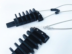 Анкерный зажим, диаметр кабеля 5-9 мм, защита от УФ-излучения, L180 мм, сталь с никелевым покрытием, 80 даН, 2000-3000 Н