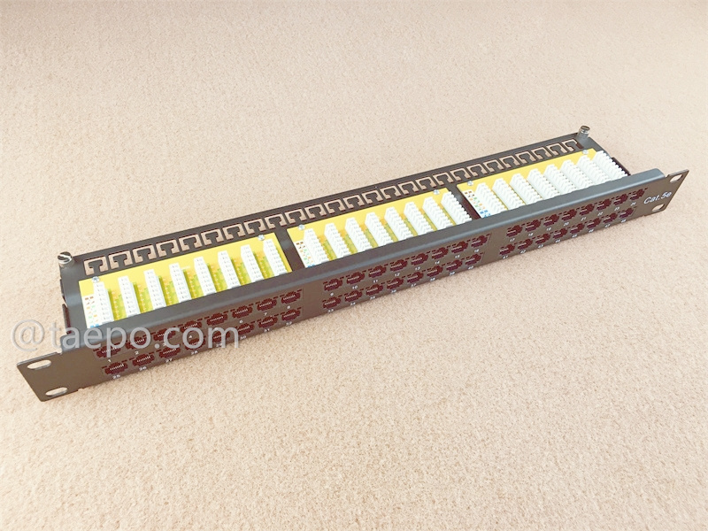 48-портовый панель подключения, CAT5E, RJ45, UTP, 19