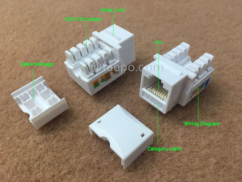 Иллюстрационные фотографии разъема Keystone, CAT6, UTP, 8P8C, 90 градусов, стиль AP