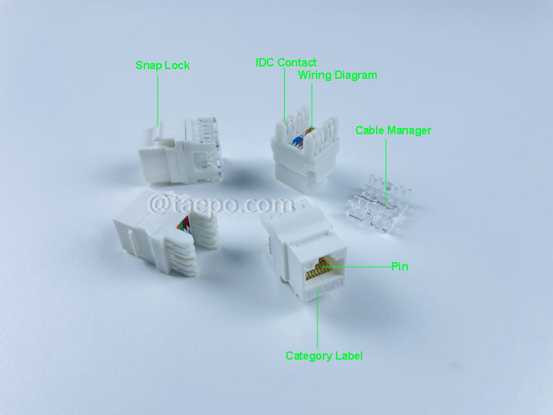 Иллюстрационные изображения Keystone jack, CAT6, UTP, 8P8C, 180 градусов, стиль AP