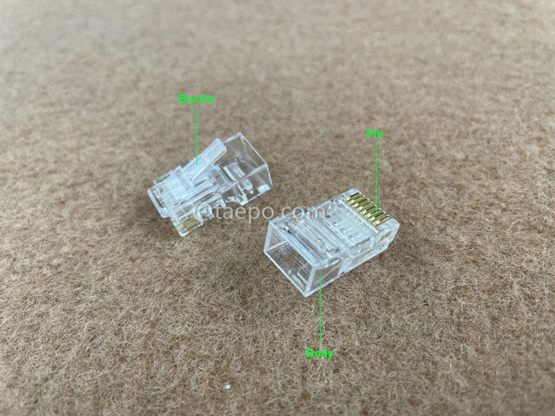 Иллюстративные фотографии для Модульного разъема, CAT6A, RJ45, 8P8C, UTP