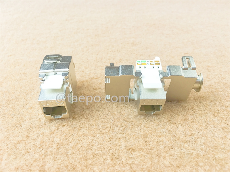 Джек Keystone, CAT6A, STP, 8P8C, 180 градусов, стиль AP