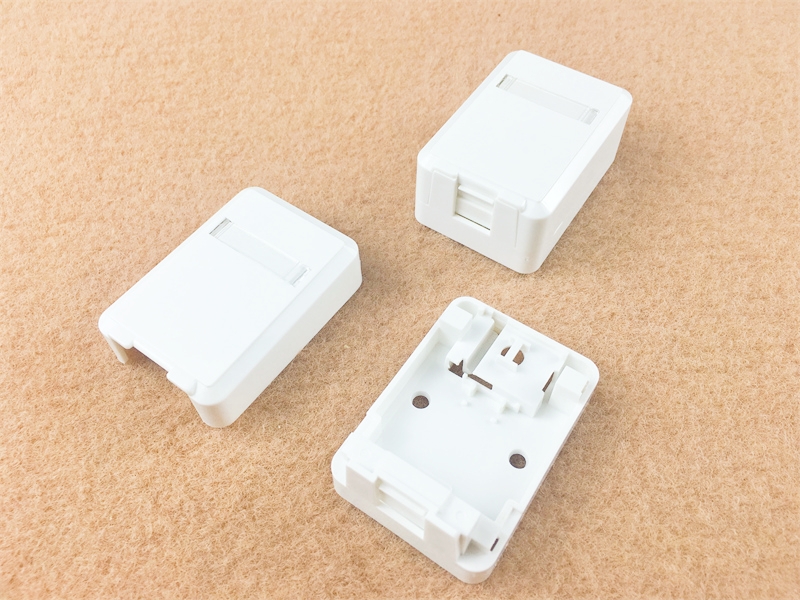 Коробка для поверхности на 1 порт, CAT5E, RJ45, 8P8C, UTP, 65x48x27 мм, стиль AP, без разъема Keystone