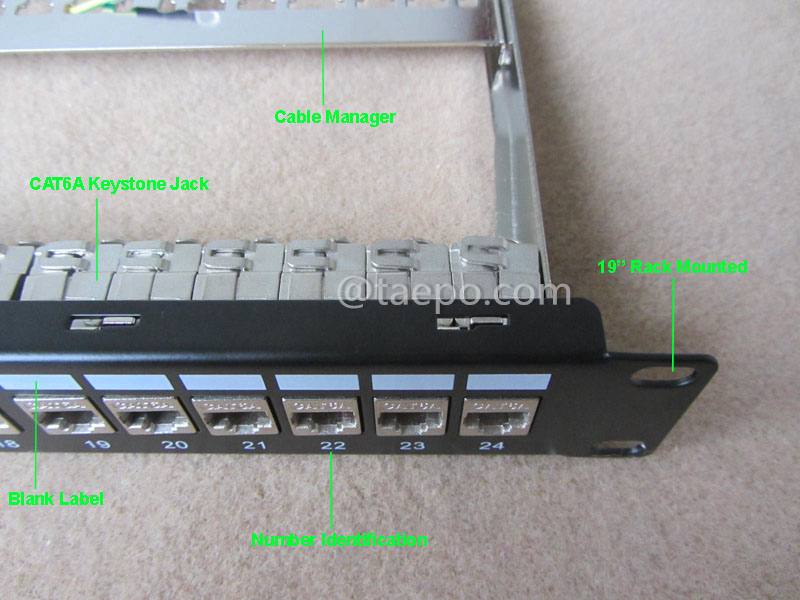 Иллюстрационные фотографии патч-панели на 24 порта, CAT6A, RJ45, STP, 19