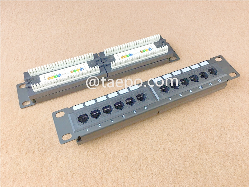  Панель подключения на 12 портов, CAT6, RJ45, UTP, 10