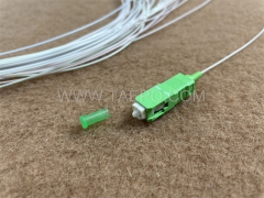 Оптический сплиттер, PLC, стальная трубка, G657A, 1x32, свободная трубка 0,9 мм, 1 м, с разъемом SC/APC