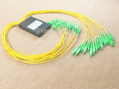 Оптический сплиттер, PLC, пластиковый корпус, G657A, 1x32, свободная трубка 2 мм, 1 м, с разъемом SC/APC