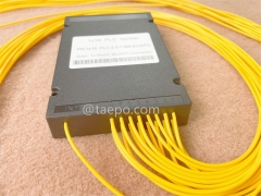 Оптический сплиттер, PLC, пластиковый корпус, G657A, 1x16, свободная трубка 2 мм, 1 м, с разъемом SC/APC